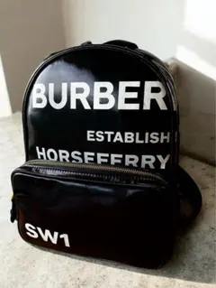 BURBERRY ロゴグラフィック ラムスキン バックパック