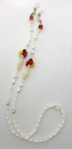 【M225】ハンドメイド　眼鏡・マスクストラップ　薔薇の花束