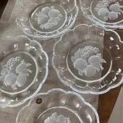 ガラス皿　5枚　HOYAクリスタル