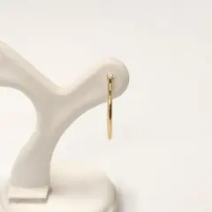 新品 K18シンプルフープピアス(リングピアス) サイズ2mm×20mm 片耳分 