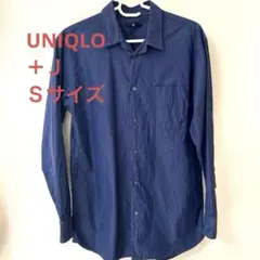UNIQLO ＋Ｊスーピマコットンレギュラーカラーフィットシャツ　ネービー　Ｓ
