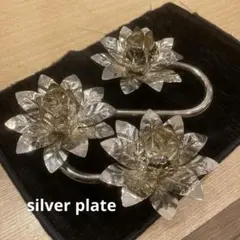 アンティーク　シルバープレート　キャンドルスタンド