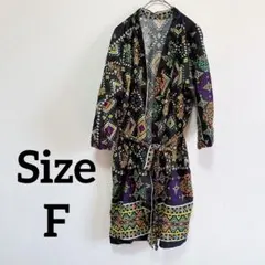 早い者勝ち‼️ エスニック　デザイン　長袖　ワンピース　派手　トップス　フリー