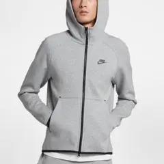 【廃盤・人気】NIKE テックフリース フルジップ フーディ グレー S