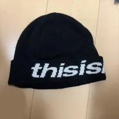 thisisneverthat ニット帽 ビーニー ブラックのサムネイル