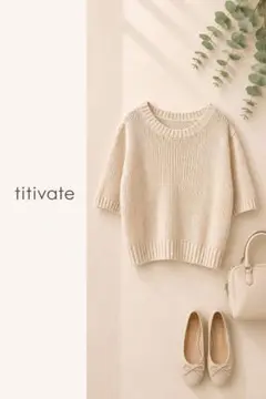 titivate ティティベイト　ローゲージ半袖ニットトップスのサムネイル