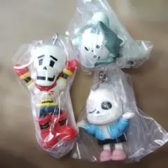 UNDERTALE つまんでつなげてマスコット ◆サンズ◆パピルス◆テミー◆