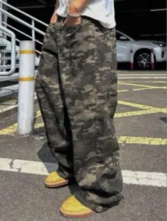 Jaded London カモフラージュ ワイドレッグパンツ