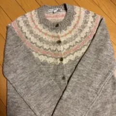 ユニクロ イネス ジャガードクルーネックカーディガン ニット Mサイズ