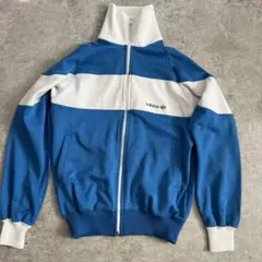デサント製　adidas トラックジャケット ブルー　vintage アディダス