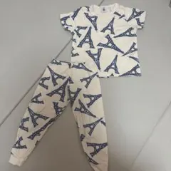 【美品】PETIT BATEAU エッフェル塔柄 ベビーパジャマ 95cmのサムネイル