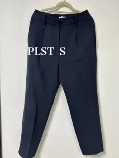PLST プラステ　ストレッチテーパードパンツ　ネイビー