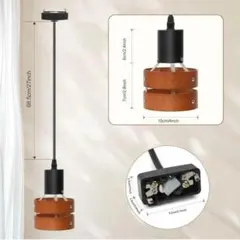 新品✨ Aiwode ペンダントライト 木製 E26 3個セット ブラウン - メルカリ