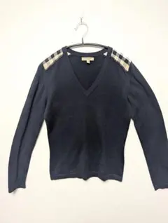 Burberry London Vネックニット 長袖 チェック柄のサムネイル