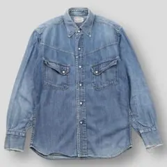 希少 Levi's 復刻 ロングホーン デニム ウエスタンシャツ 36