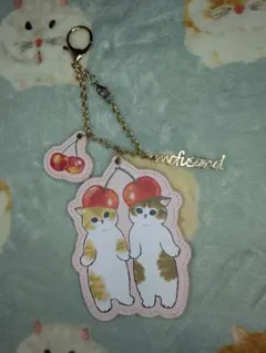 mofusand 猫とチェリーのキーホルダー