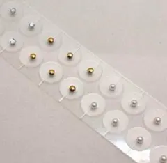 耳つぼジュエリー クリスタル ゴールド パール 20粒 シンプル ピアス シール