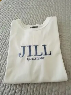ジルスチュアート　刺繍ロゴTシャツオーガニックコットン　白ブルー　フリーのサムネイル