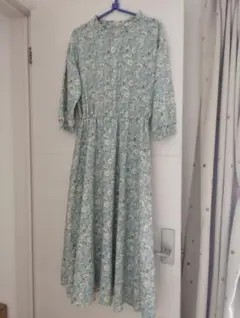 【かけめし@様ご専用】※ハニーズ・ 花柄 ５分袖 ロングワンピース※L