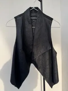 ANN DEMEULEMEESTER 本人デザイン期 ベスト 黒 ブラック Ann Demeulemeester - ANN DEMEULEMEESTER 本人デザイン期 ベスト 黒