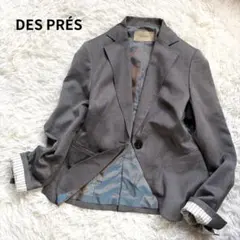 美品✨DES PRÉS デプレ　テーラードジャケット 日本製 グレー 1B 春物