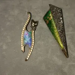 七宝焼  ブローチ2点