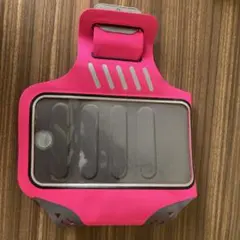 スマートフォン用ランニングアームバンド ピンク