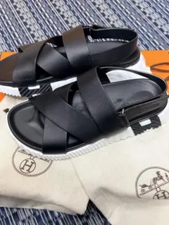HERMES / エレクトリック エトゥープ サンダル 40メンズ - メルカリ