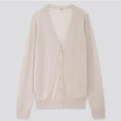 UNIQLO ライトVネックカーディガン ライトグレー S