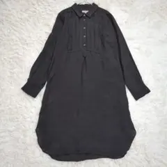 美品 マーガレットハウエル 2 リネン100% タック プルオーバー ワンピース