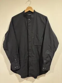 UNIQLO+Jスーピマコットンオーバーサイズスタンドカラーシャツ L ブラック
