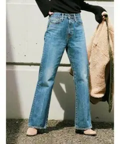 ungrid W25 ハイウエストフレアデニムパンツ ヴィンテージ加工