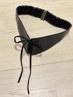 dazzlin レディース ブラック レースアップベルト