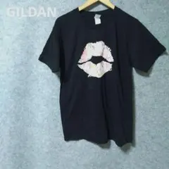 GILDAN リッププリント ブラック 半袖Tシャツのサムネイル