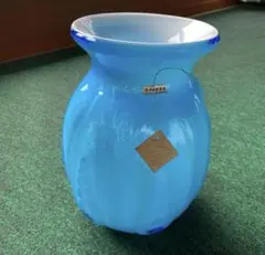 てづくり花瓶 ブルー 新品