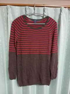 Gap ピンクとグレーのストライプ セーター Sサイズ