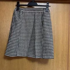 ♡スナイデル♡レディースチェック柄ミニスカート♡黒×オフホワイト系♡
