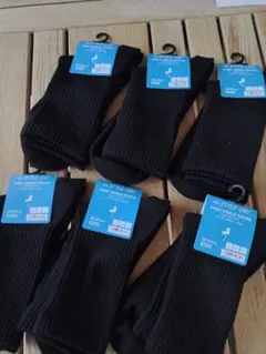 GU6足セットハイアンクルソックス ブラック 6足セット