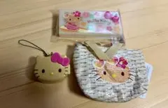 日焼けキティ アクセサリーケース、ミニバッグ、ストラップセット