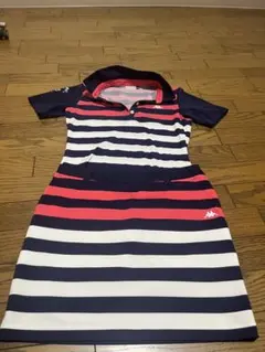 Kappa ストライプ ポロシャツ Mサイズ スカートXS