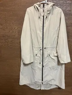 ZARA ベージュ フード付き ナイロン　ロングコード　美品