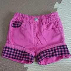ショートパンツ☆80☆チェック☆ゴム