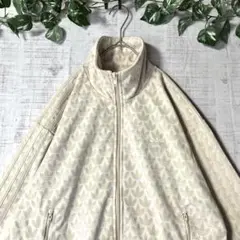 極美品 adidas アディダス モノグラム トラックジャケット ベージュ M