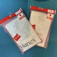 ★未使用★ Hanes タンクトップ ホワイトＬサイズ 2枚セット早い者勝ち