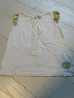 フリル袖 花刺繍 タンクトップ 120cm