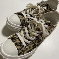★CONVERSE ALL STAR ヒョウ柄 スニーカー　23.5cm ライト