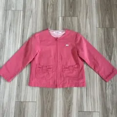 familiar ジャケット 120cm リボンポケット付き フロントジッパー