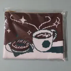 STARBUCKS ニットポーチ コーヒーカップデザイン