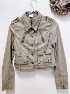 ミリタリージャケット　XS ヴィンテージ　カーキ