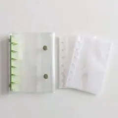 【最安値】A7 緑 シール帳 リフィル20枚 バインダー セット0303